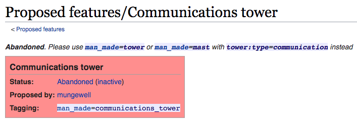 Abandoned. Please use man_made=tower or man_made=mast with tower:type=communication instead