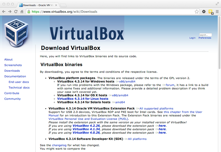 VirtualBox download
