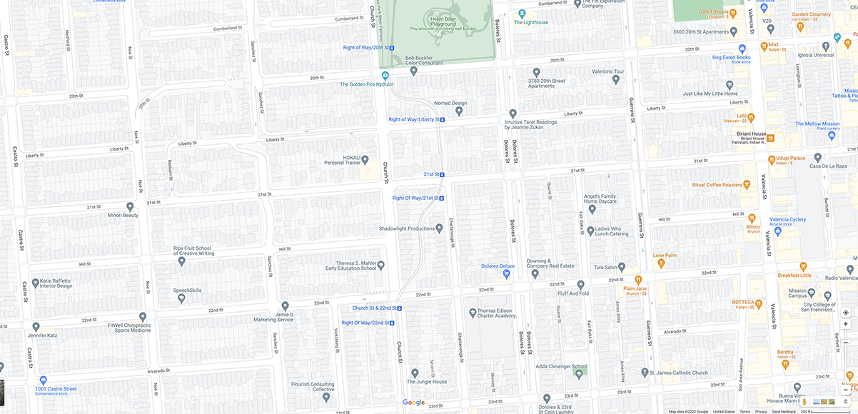 A static image of Liberty Street that links to the same area on Google Maps